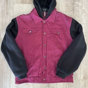 Original Deluxe Burgundy and Black Quilted Jacket